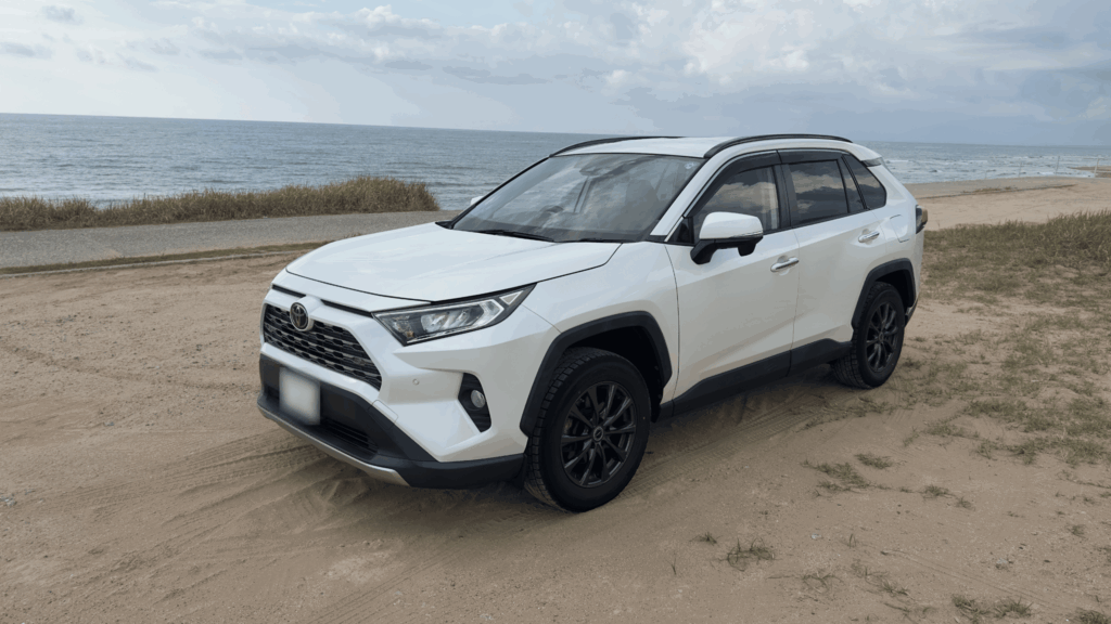 RAV4 50系ガソリン4WDを斜め前から見たエクステリア
